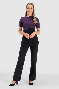 Teano Tunic Black and Plum