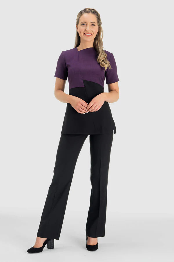 Teano Tunic Black and Plum