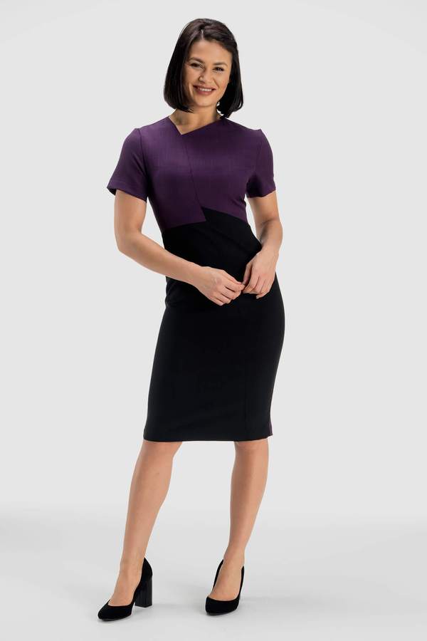 Teano Dress Black/Plum