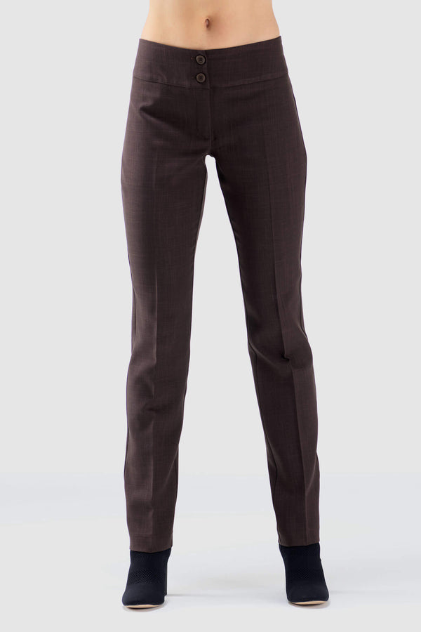 Ladies Navy Blue Work Trousers  Straight Leg Trousers Womens – Salonwear