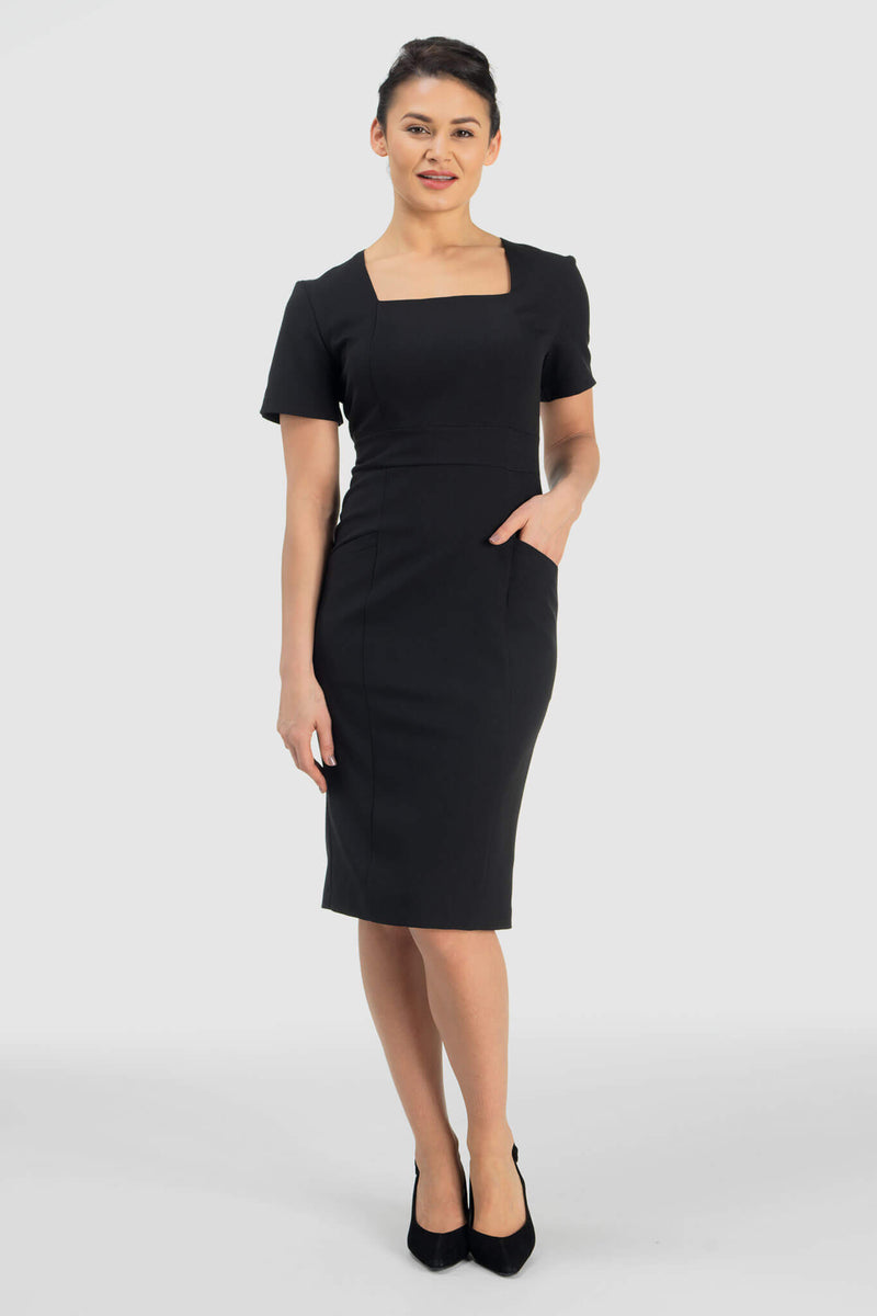 Potenza Dress Black/Grey/Plum | 50 Years' Experience - Florence Roby