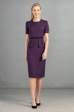 Plum peplum dress online