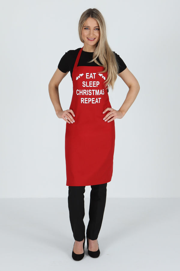 Apron - Eat Sleep Repeat Print